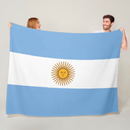 Flag of Argentina フリースブランケット