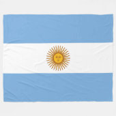 Flag of Argentina フリースブランケット (正面(横))