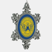 Flag of Atlanta, Georgia Snowflake Pewter Christma スノーフレークピューターオーナメント (左)