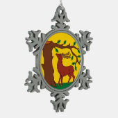 Flag of Bedfordshire   スノーフレークピューターオーナメント (左)