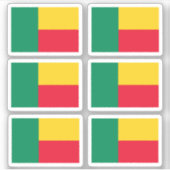 Flag of Benin - a collection Stickers シール (正面)