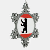 Flag of Berlin スノーフレークピューターオーナメント (左)