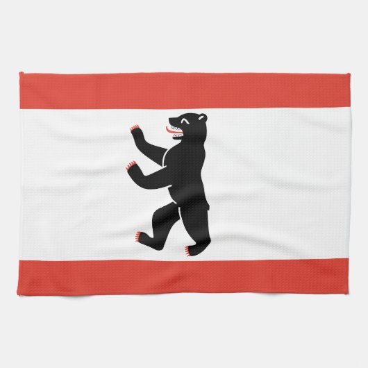 Flag of Berlin Kitchen Towel キッチンタオル (横)