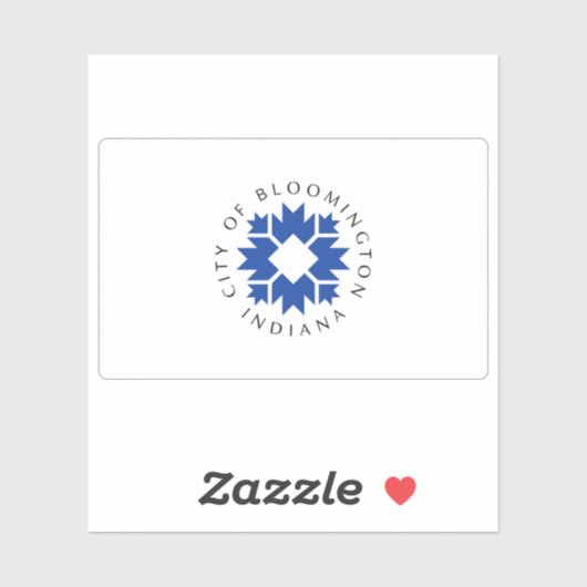 Flag of Bloomington, Indiana, USA シール (シート)