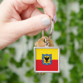 Flag of Bogota, Colombia Keychain キーホルダー (手)