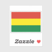 Flag of Bolivia Custom-Cut Vinyl Sticker シール (シート)