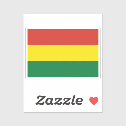 Flag of Bolivia Custom-Cut Vinyl Sticker シール (シート)