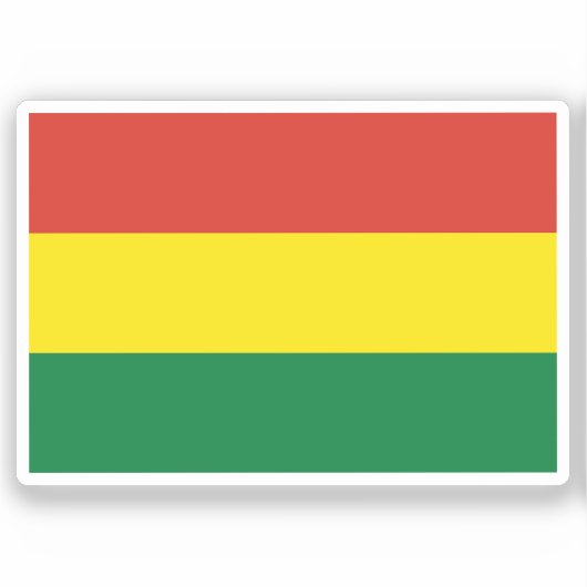 Flag of Bolivia Custom-Cut Vinyl Sticker シール (正面)