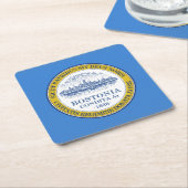 Flag of Boston, Massachusetts Square Paper Coaster スクエアペーパーコースター (アングル)