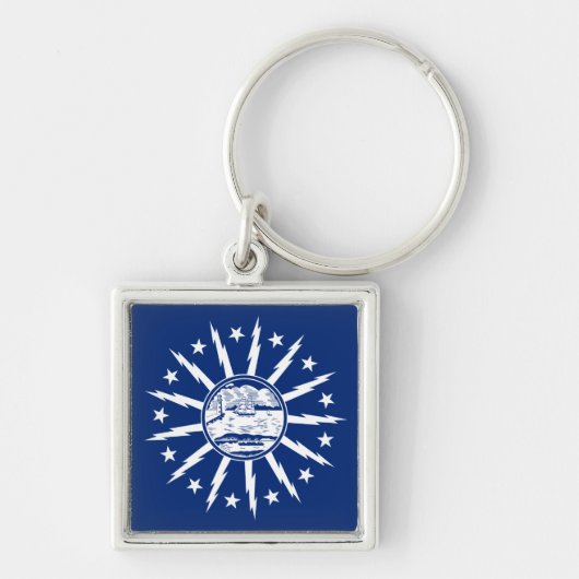 Flag of Buffalo, New York Keychain キーホルダー (正面)