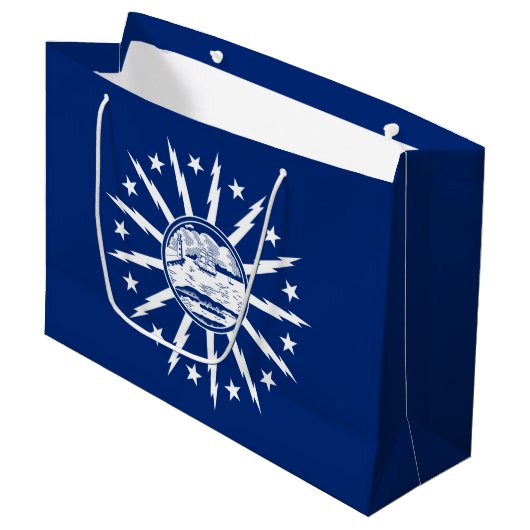 Flag of Buffalo, New York Large Gift Bag ラージペーパーバッグ (正面アングル)
