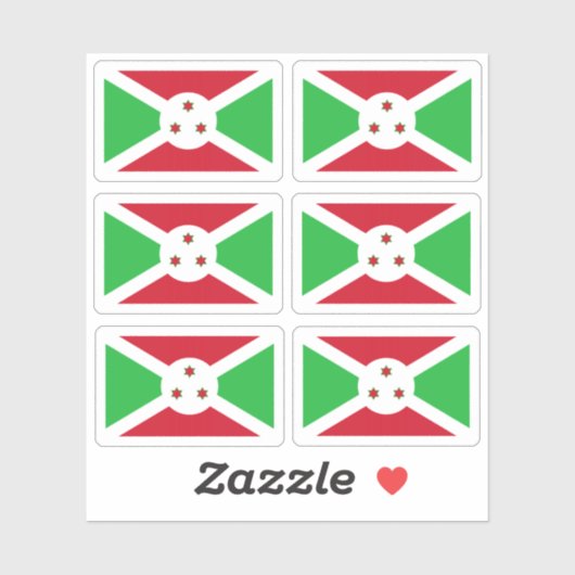 Flag of Burundi - a collection Sticker シール (シート)