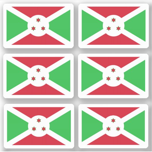 Flag of Burundi - a collection Sticker シール (正面)