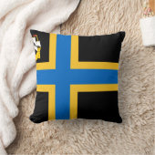 Flag of Caithness Throw Pillow クッション (ブランケット)