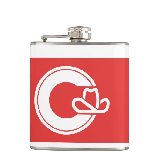 Flag of Calgary, Alberta Flask フラスク (正面)