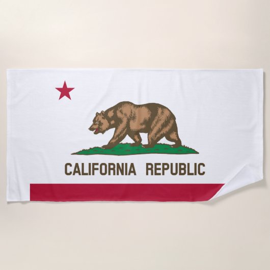 Flag Of California beach towel ビーチタオル (正面)