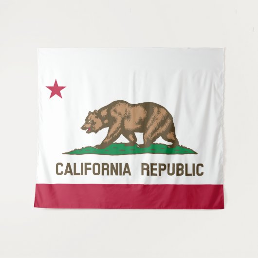 Flag Of California Wall Tapestry タペストリー (正面(横))