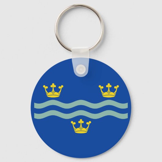 Flag of Cambridgeshire Keychain キーホルダー (正面)