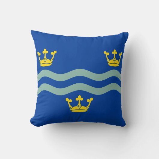 Flag of Cambridgeshire Throw Pillow クッション (正面)