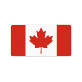 Flag of Canada custom-cut  ラベル (正面)