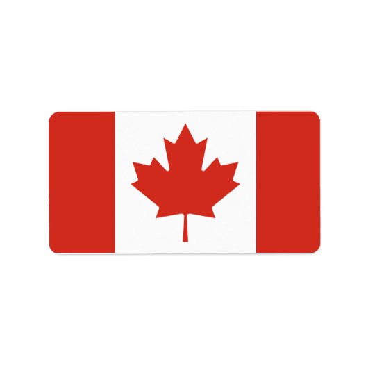 Flag of Canada custom-cut  ラベル (正面)