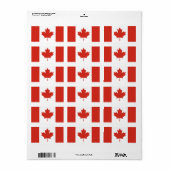 Flag of Canada custom-cut  ラベル (フルシート)