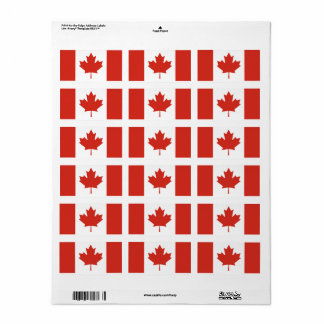 Flag of Canada custom-cut  ラベル