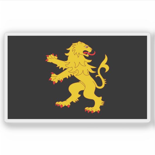 Flag of Ceredigion (Cardiganshire) county, Wales シール (正面)