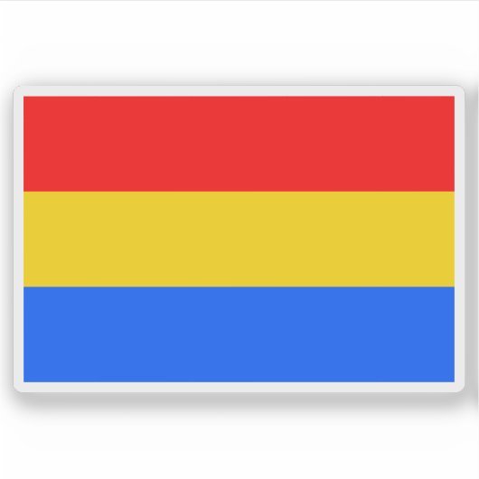 Flag of Český Těšín, Czech Republic シール (正面)