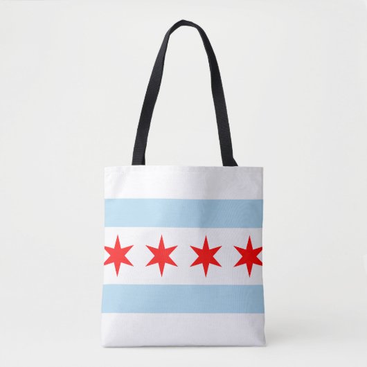 Flag of Chicago, Illinois トートバッグ (正面)