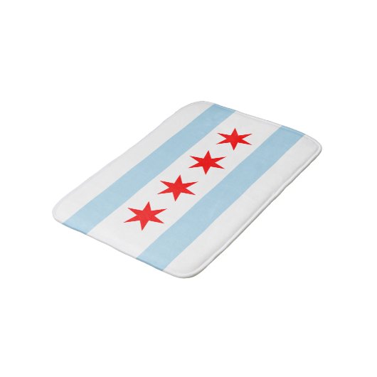 Flag of Chicago, Illinois Bathroom Mat バスマット (アングル)