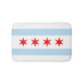 Flag of Chicago, Illinois Bathroom Mat バスマット (正面)