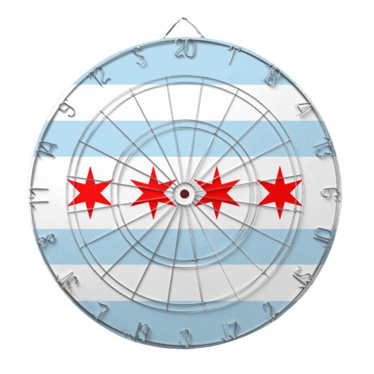 Flag of Chicago, Illinois Dartboard ダーツボード (正面)