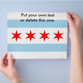 Flag of Chicago, U.S.のチラシ チラシ (手)