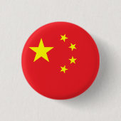 Flag of China 缶バッジ (正面)