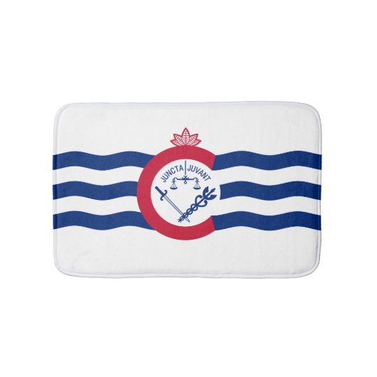 Flag of Cincinnati, Ohio Bathroom Mat バスマット (正面)