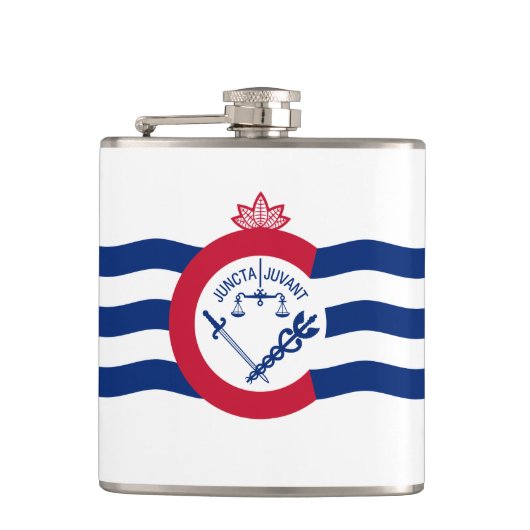 Flag of Cincinnati, Ohio Hip Flask フラスク (正面)