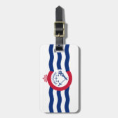 Flag of Cincinnati, Ohio Luggage Tag ラゲッジタグ (正面縦)