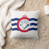Flag of Cincinnati, Ohio Throw Pillow クッション (ブランケット)