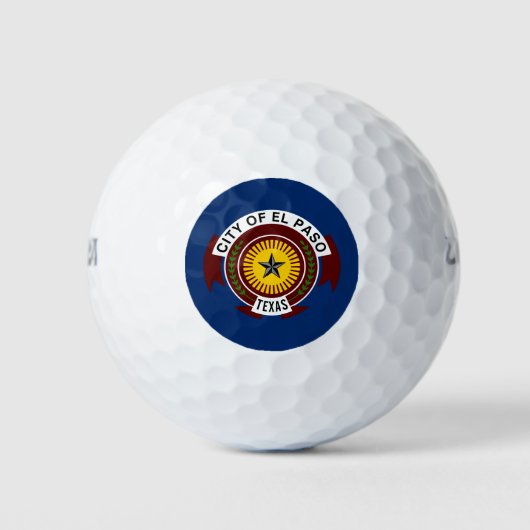 Flag of City of El Paso, Texas Golf Balls ゴルフボール (正面)