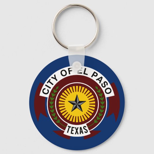 Flag of City of El Paso, Texas Keychain キーホルダー (正面)