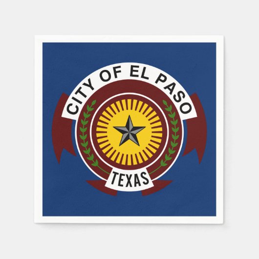 Flag of City of El Paso, Texas Napkins スタンダードカクテルナプキン (正面)