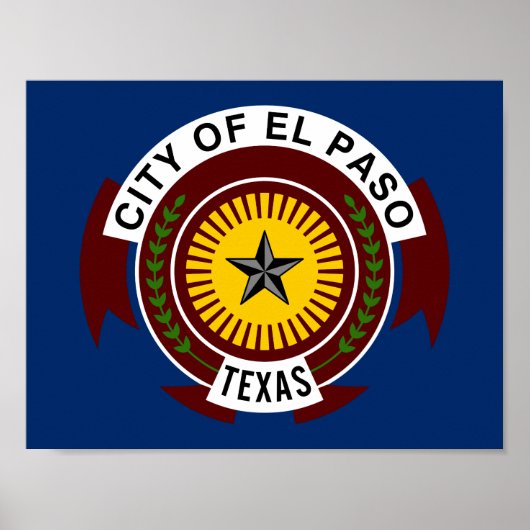 Flag of City of El Paso, Texas Poster ポスター (正面)