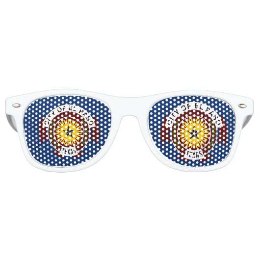 Flag of City of El Paso, Texas Retro Sunglasses レトロサングラス (正面)