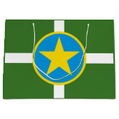 Flag of city of Jackson, Mississippi Large Gift Ba ラージペーパーバッグ (正面)