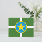 Flag of city of Jackson, Mississippi Postcard ポストカード (スタンド正面)