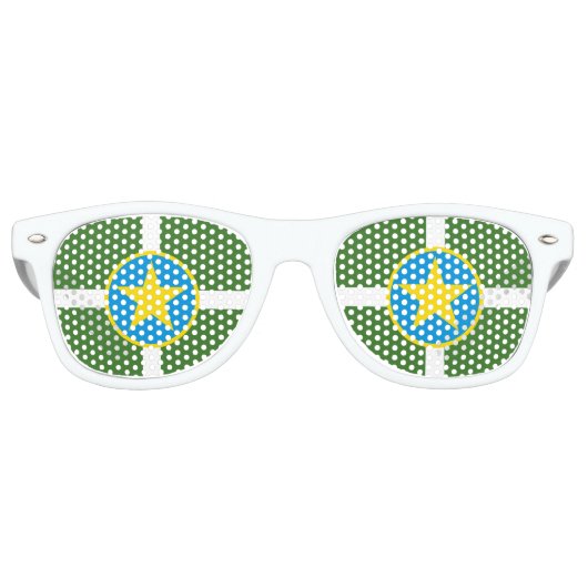 Flag of city of Jackson, Mississippi Retro Sunglas レトロサングラス (正面)