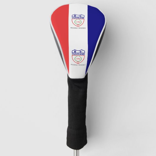 Flag of Cleveland, Ohio Golf Head Cover ゴルフヘッドカバー (正面)