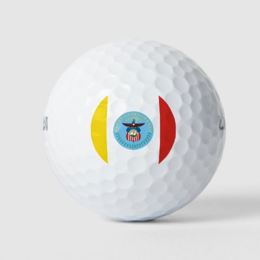 Flag of Columbus, Ohio Golf Balls ゴルフボール (正面)