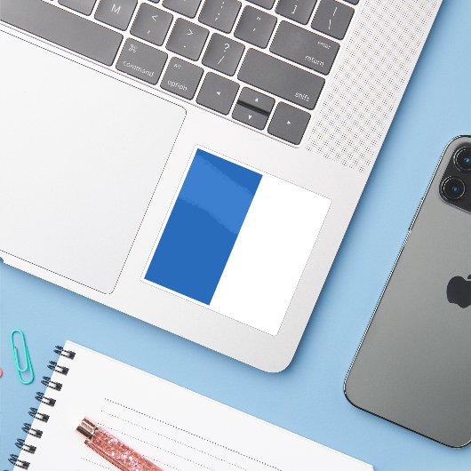 Flag of Cossonay, Switzerland シール (ノートパソコンとiPhone)